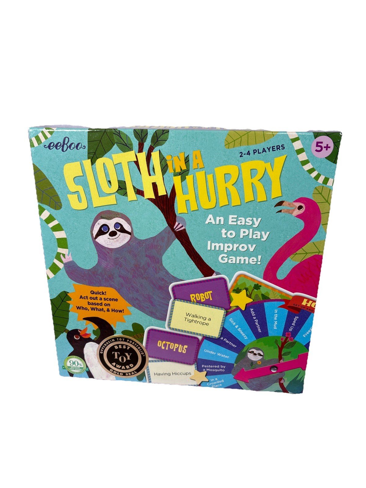 Sloth in a Hurry Improv Game eeBoo Childrens Interactive Game 100% Complete