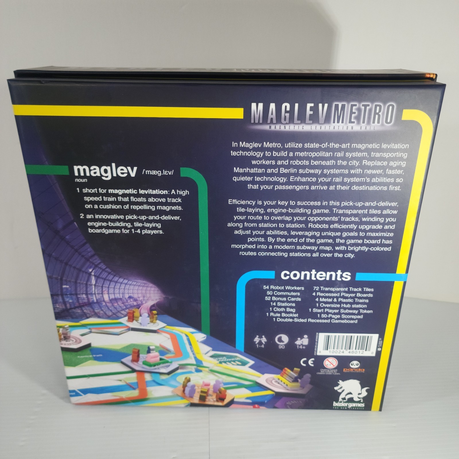 Maglev Metro Board Game – Bezier Games – Ted Alspach – Open Box, Complete