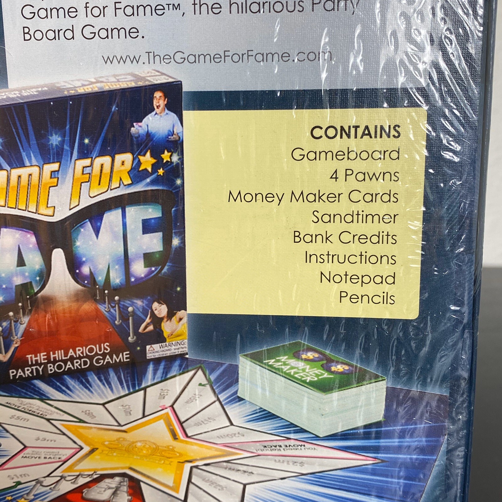 New Game For Fame The Hilarious Party Board Game 4-16 Players Ages 13+ Sealed