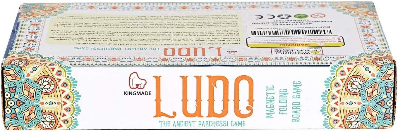 Magnetic Ludo Traditional Board Brain Game 9.7 X 9.7 in Travel Size Family Time