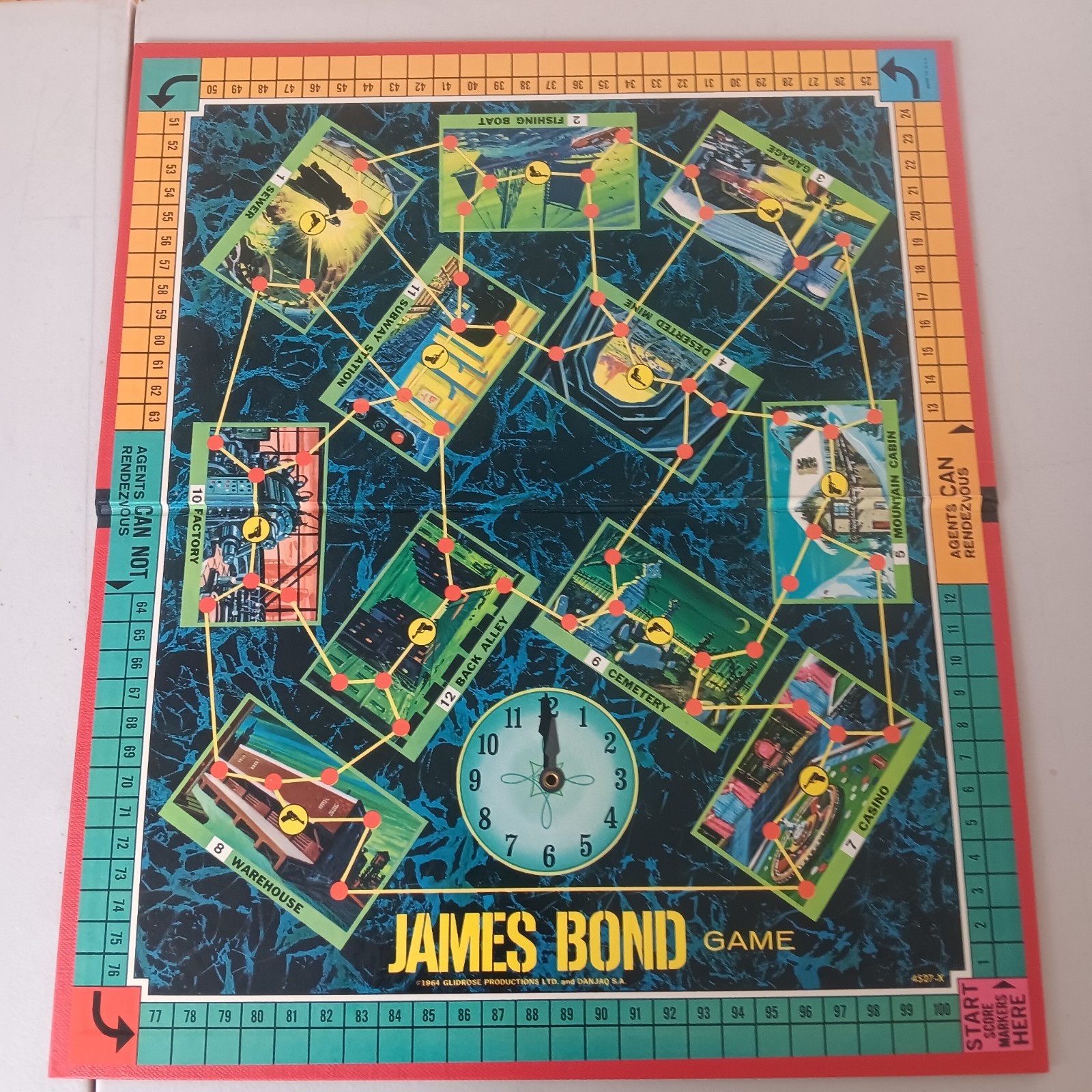 1964 Milton Bradley-James Bond Secret Agent 007 Game Blonde Version. 💯COMPLETE