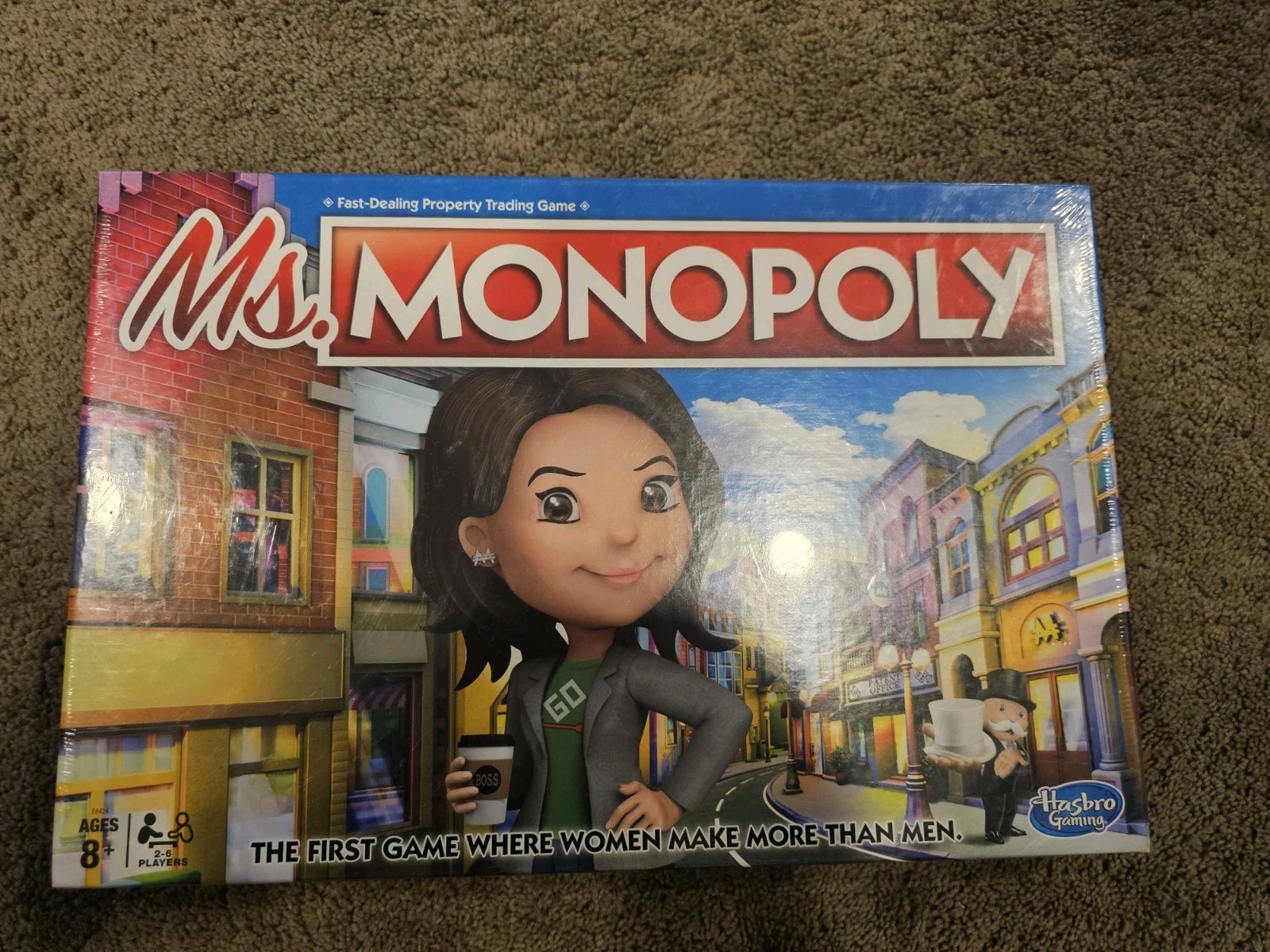 Ms Monopoly Board Game Hasbro Gaming Sealed 2 to 6 Players Ages 8 and Up