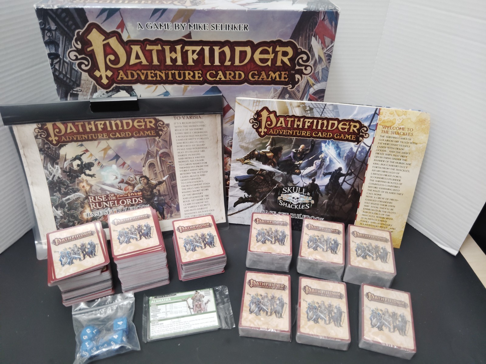 Pathfinder Adventure Card Game Rise of the Runelords & Skull & Shackles Extras