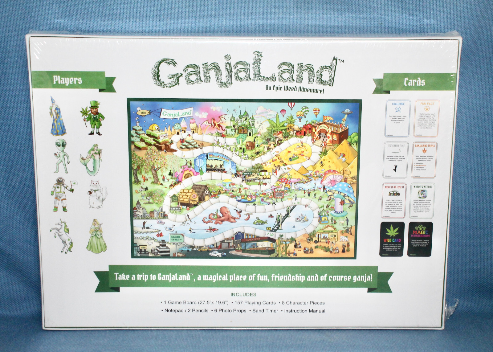 GANJALAND An Epic Weed Adventure! Board Game for Adults NEW Sealed Box