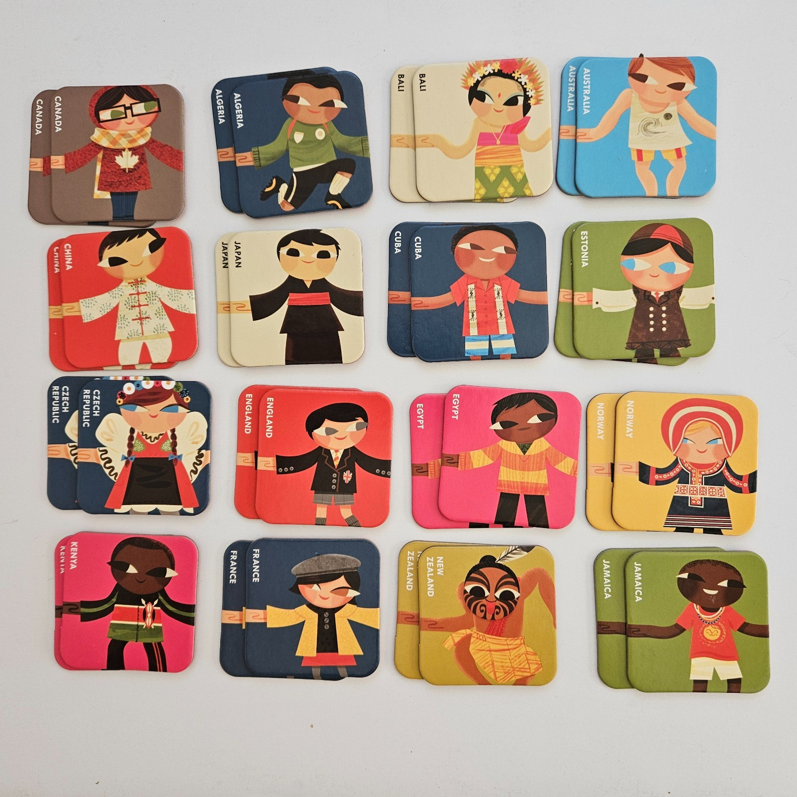 Around the World Matching Game 36 Countries Ages 3+ Memory Concentration