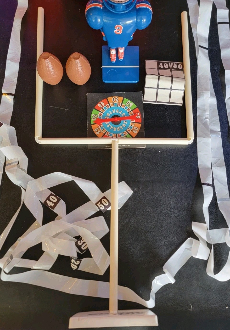 Vtg Schaper Super Jock Toe Football Game 1975 Kicker Toy Original Box TOY SPORTS
