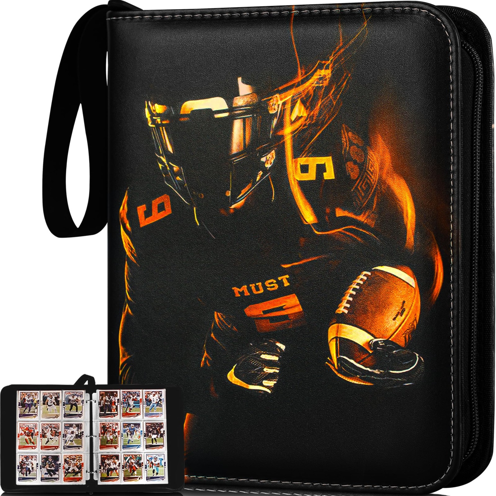 RONMONG Football Card Binder,2025-2026 Sports Trading 990, football-style 1