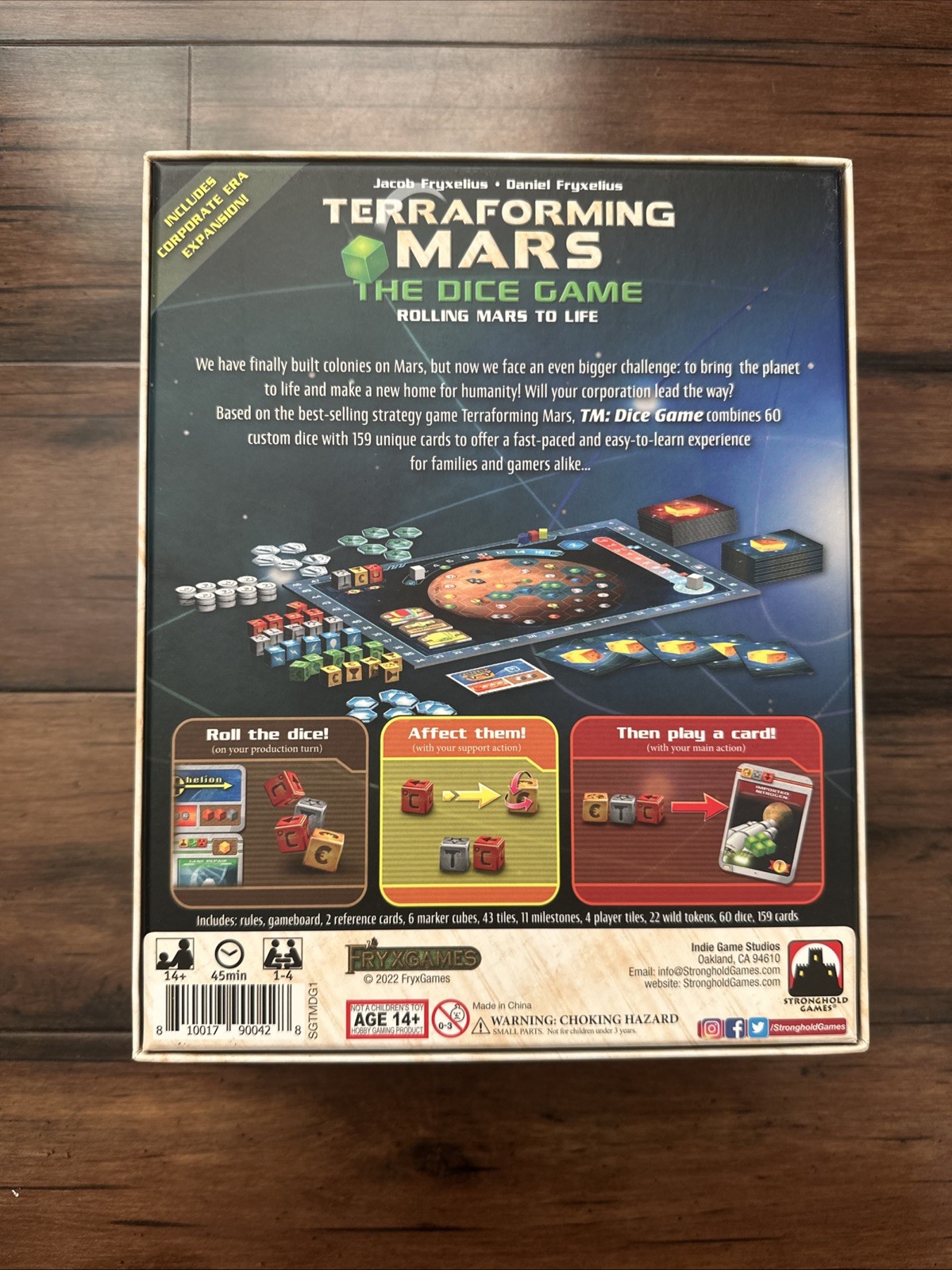 Terraforming Mars Dice Game w/ Missions Exp, Playmat, Sleeved Cards