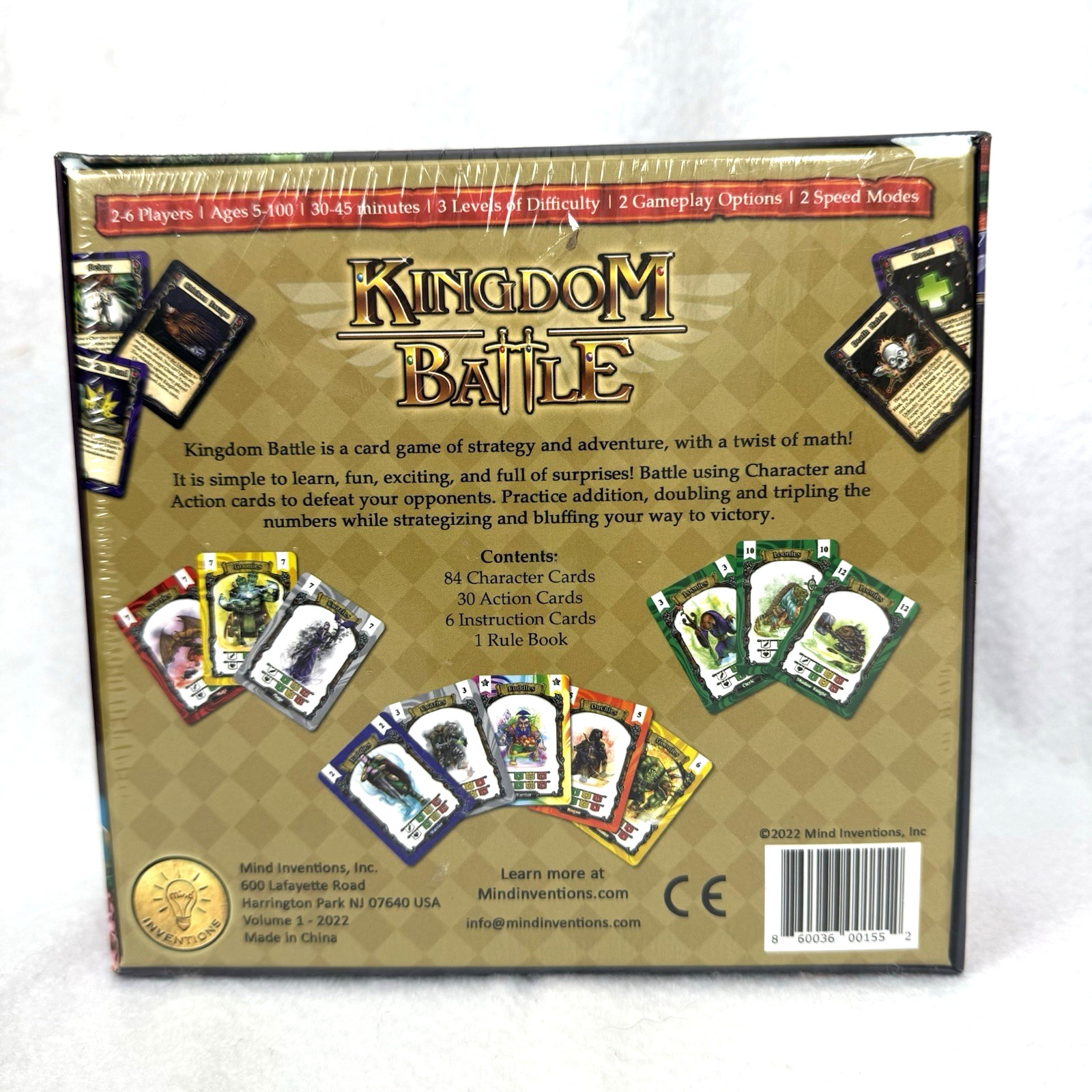 Kingdom Battle Card Game Mindinventions 2022 Ages 5-100 2-6 Players New Sealed