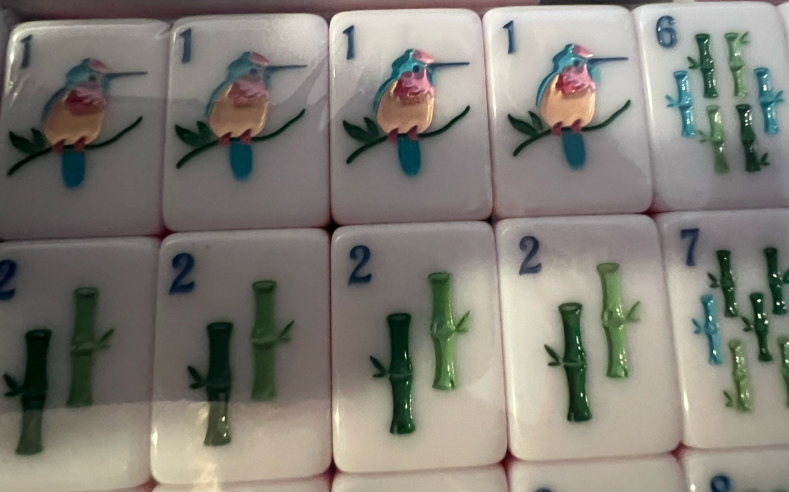Florea Luxury American Mahjong Set 160 Hand Painted Tiles Purple Gift Box