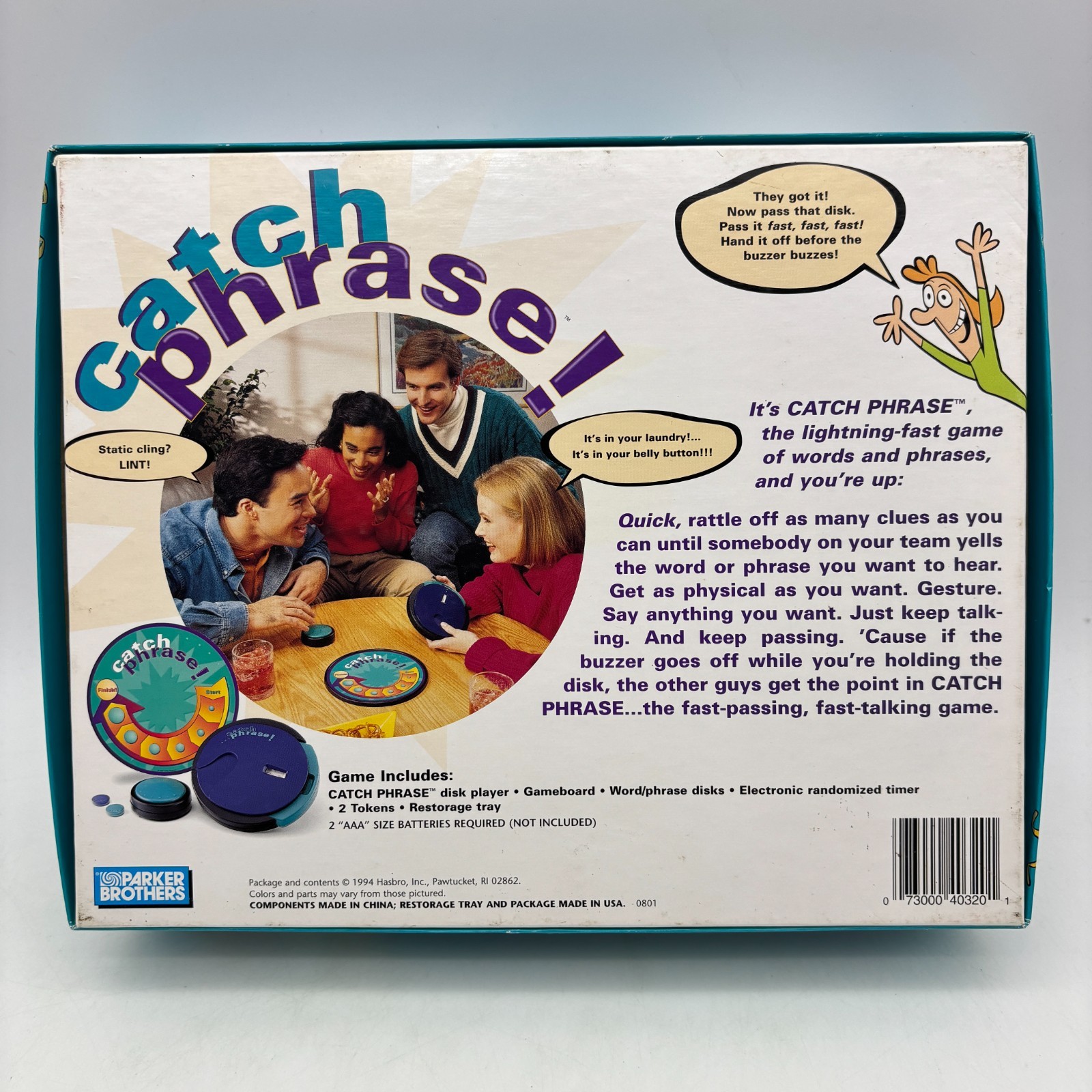 VINTAGE Catch Phrase Game COMPLETE WORKS Parker Brothers 1994 90s Words