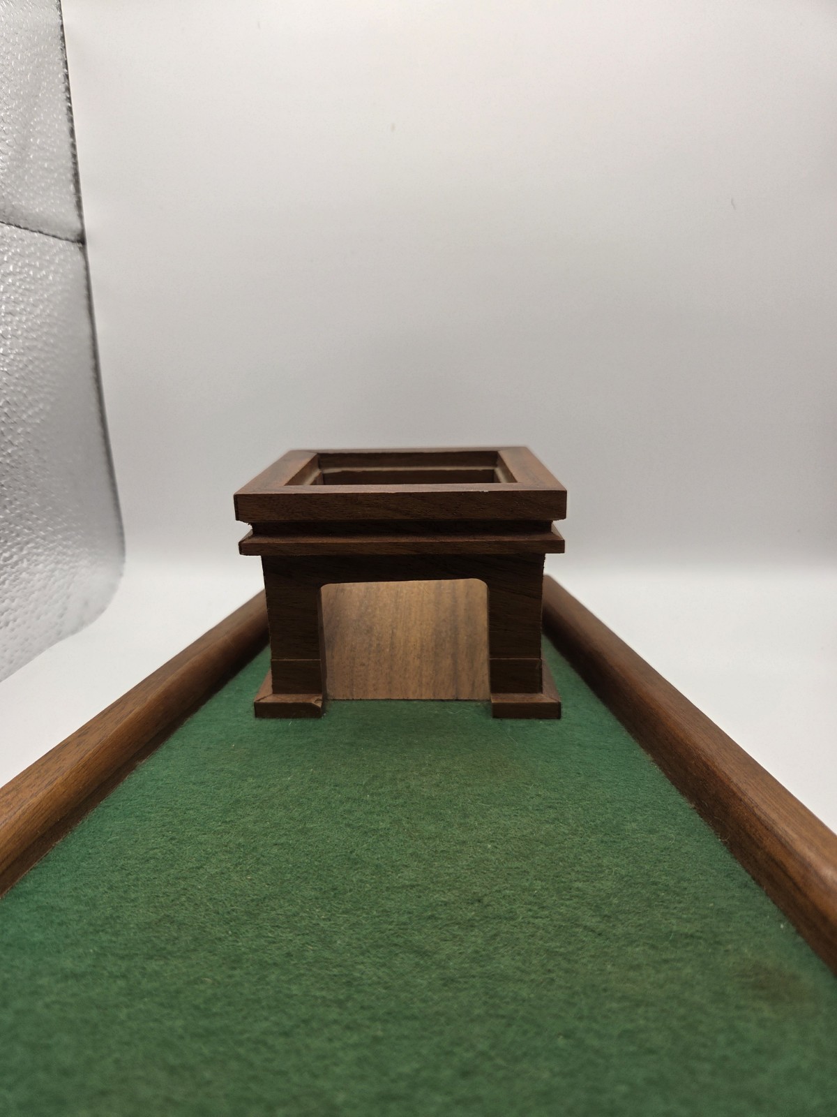 MCM Vintage Dante American Walnut Poker Dice Game Board Made in USA with Rules
