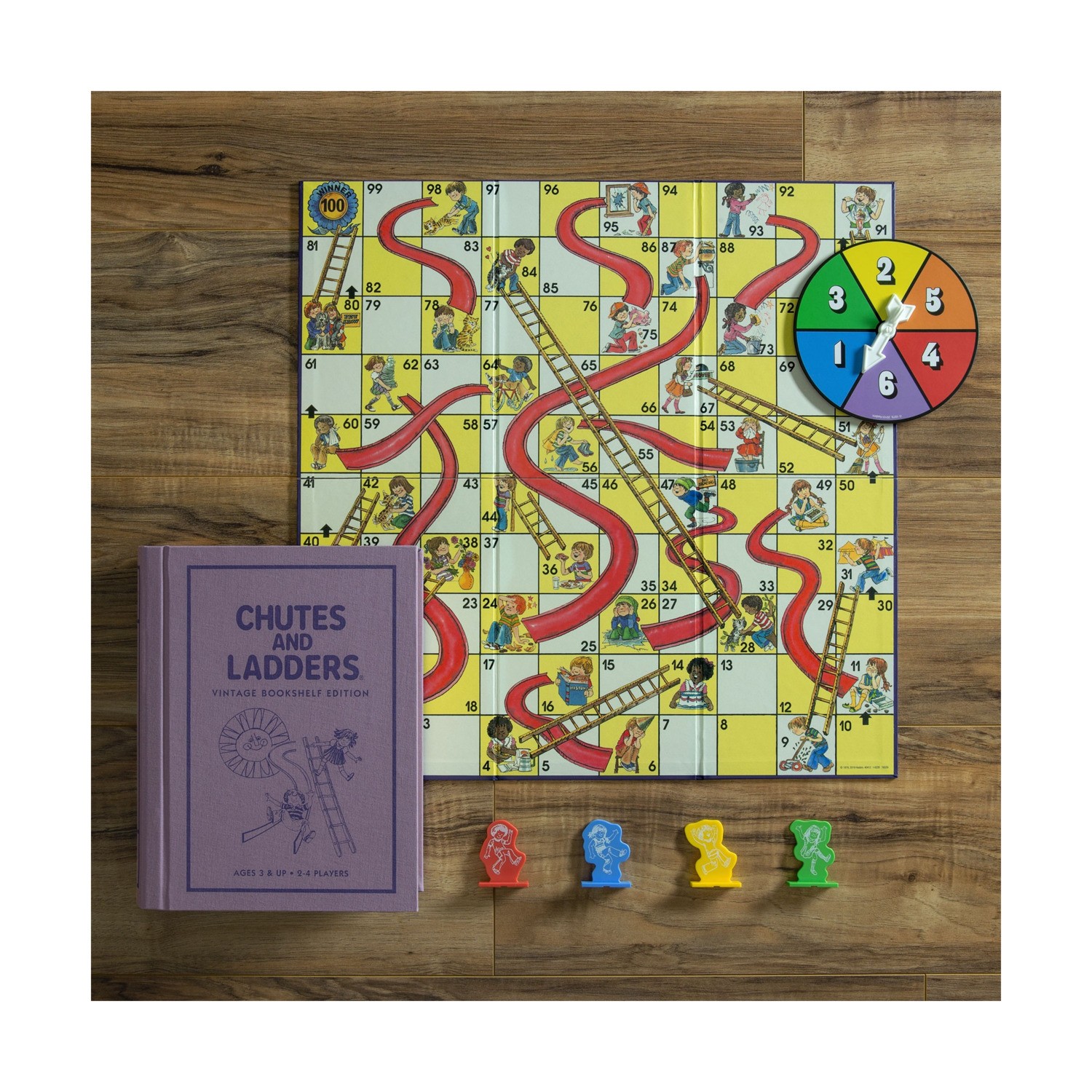 W.S. Game Company Boardgame Chutes and Ladders (Vintage Bookshelf Ed) Box New