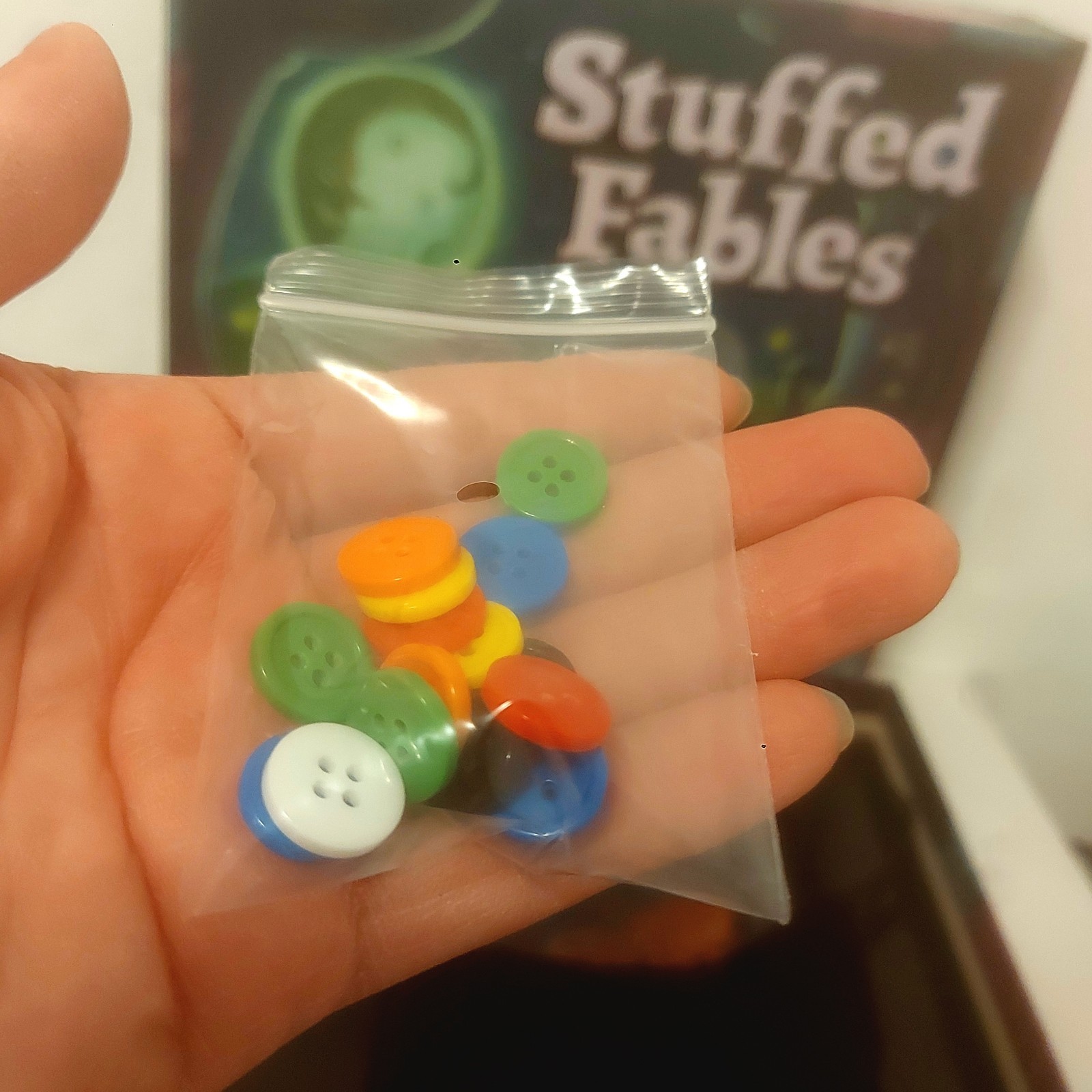 Stuffed Fables Adventure Book Game Complete W/Dice/Figures/4 Sealed Decks Z-Man