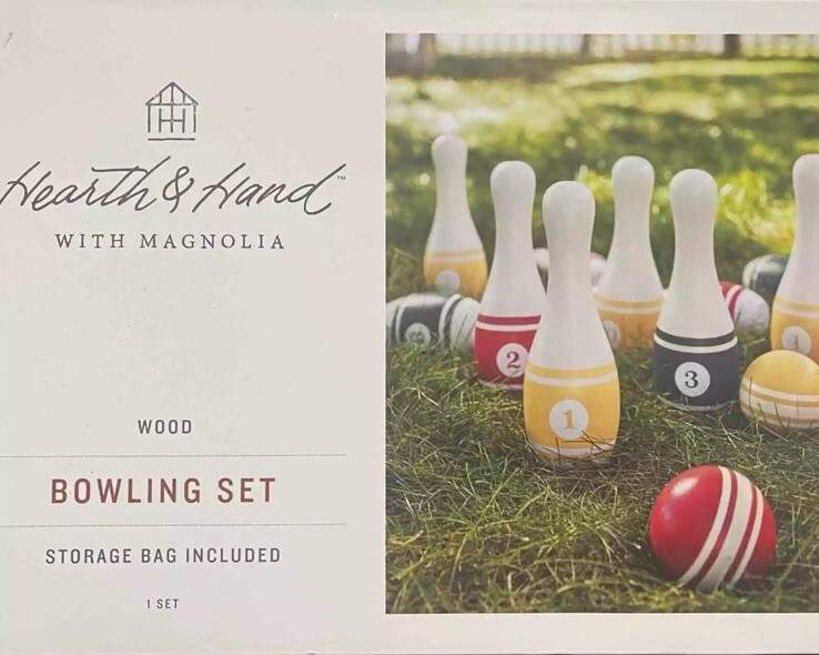 Hearth and Hand Lawn Bowling Set 12 PC with Magnolia
