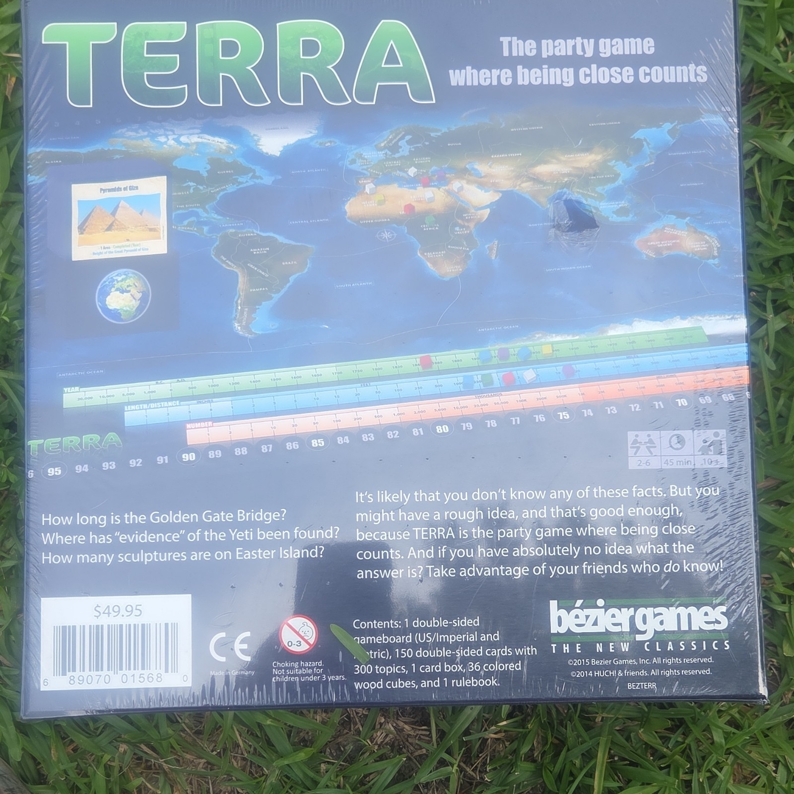 Bezier Games Terra Geography Party Game Double-Sided Board 2+ Players 2015