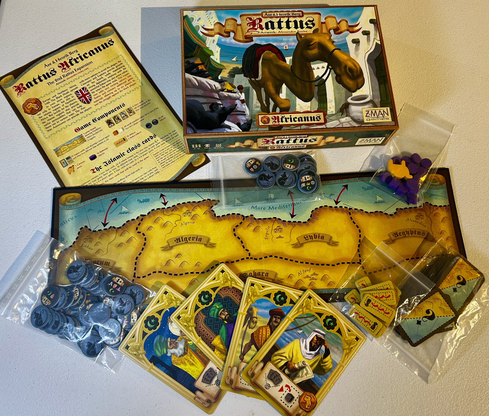 Z-man board games: Rattus + Rattus Africanus (base game + expansion 2-6 players)