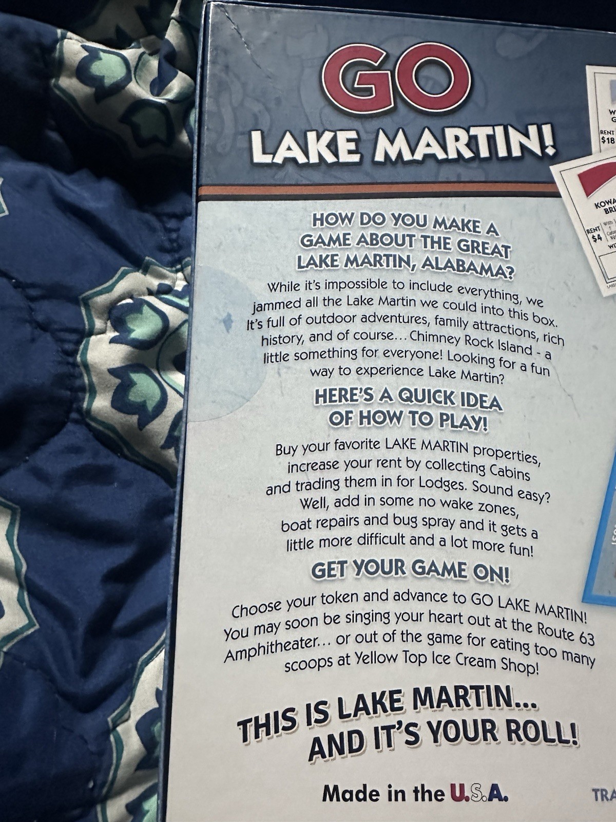 Late For The Sky: Lake Martin-Opoly – Vacation Themed Opoly-Style Board Game