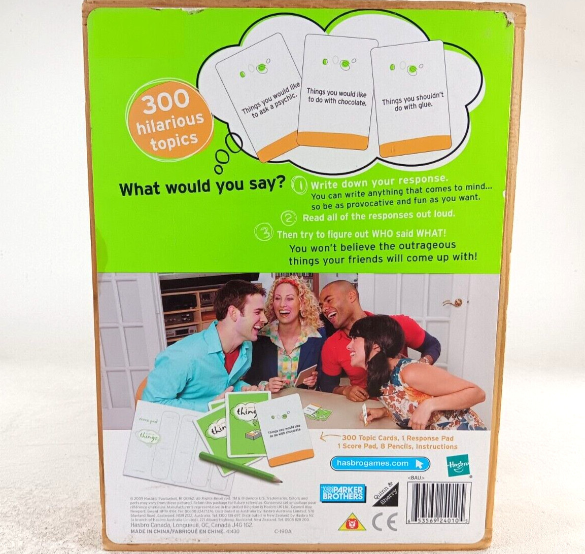 The Game of Things Adult Version Wooden Box by Parker Brothers