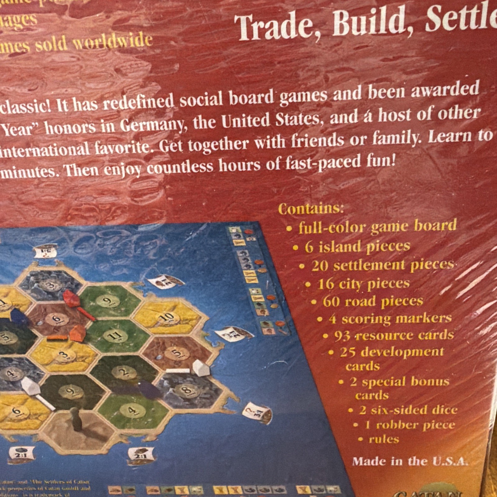 Catan Gallery Edition Board Game Complete Set #73001, Mayfair Games 2008 SEALED