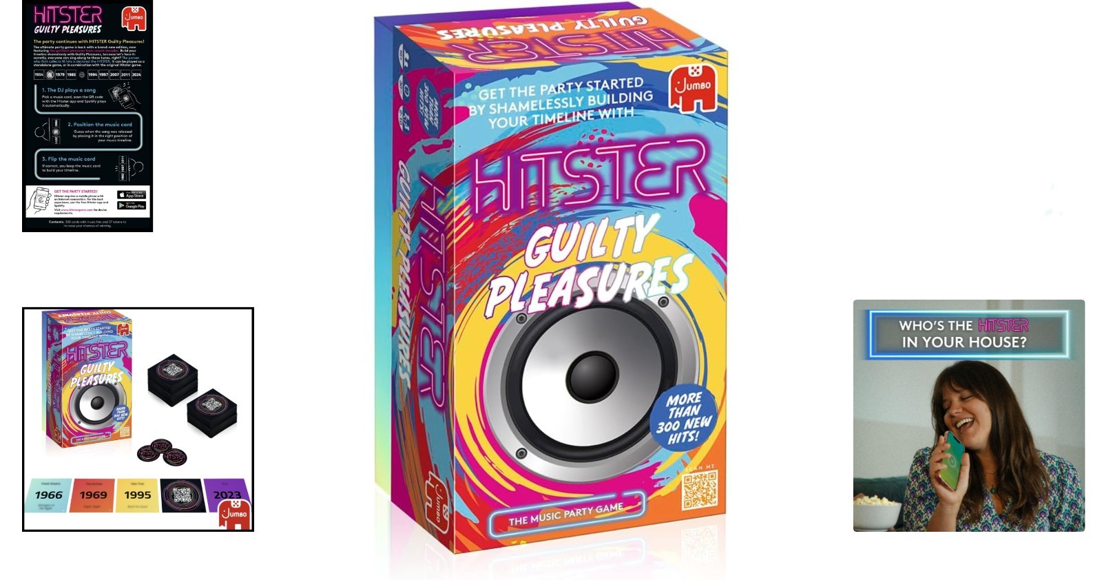 Interactive Hitster Card Game – 300 Guilty Pleasure Hits for Party Fun