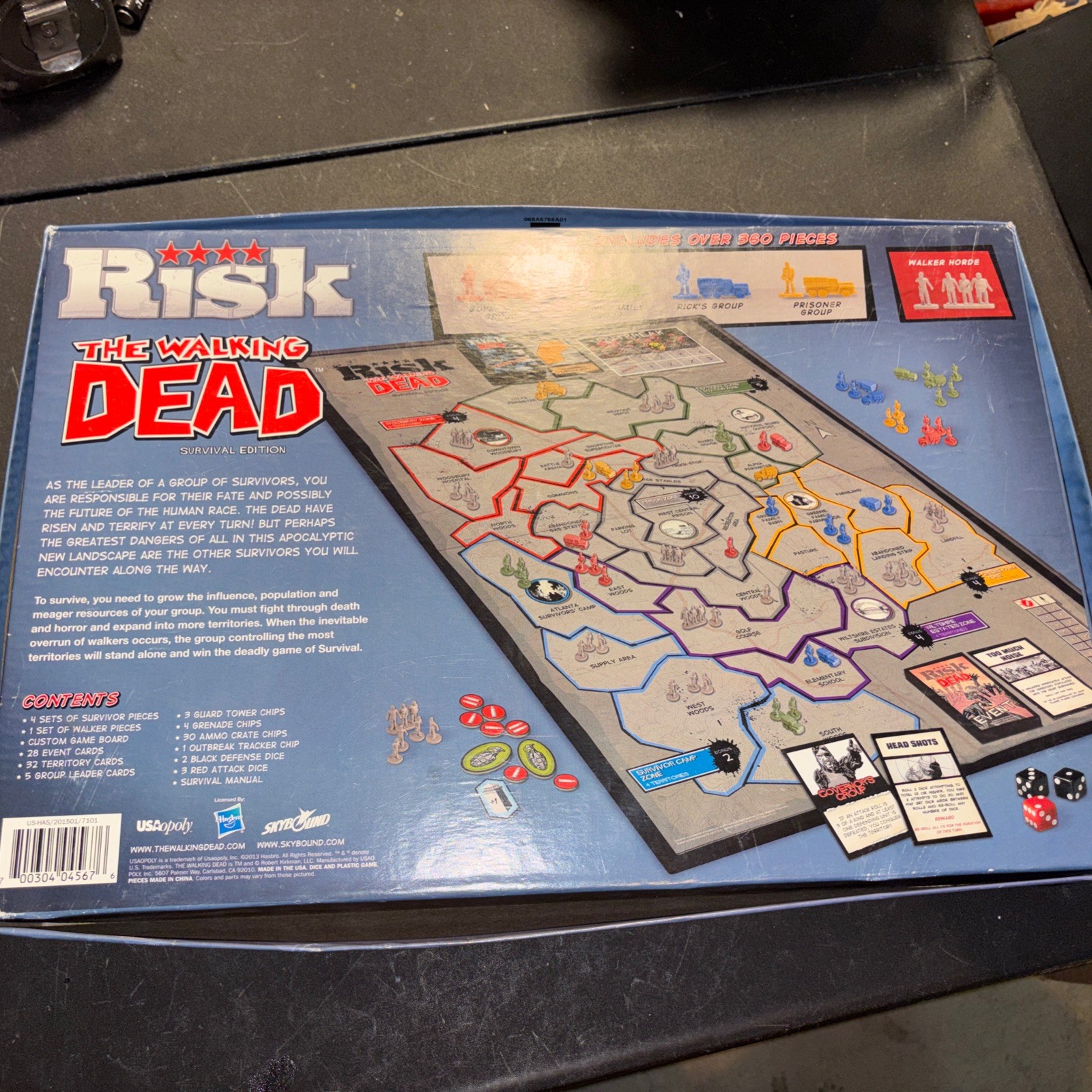 Risk The Walking Dead Survival Edition Board Game Hasbro 2013 Opened Unused