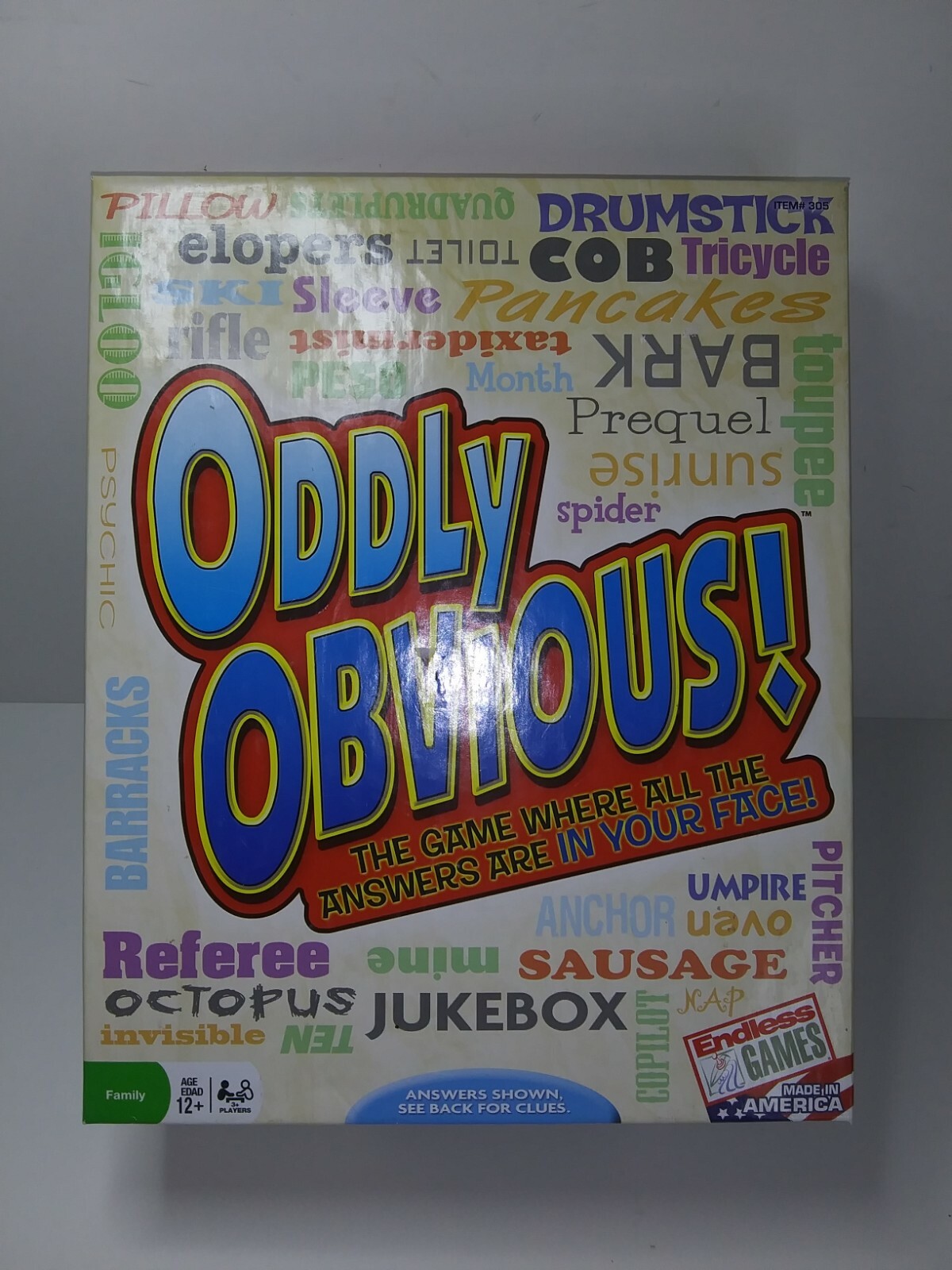 Endless Games Oddly Obvious! Card Game Fun Party Game Age 12+. 3 or more Players