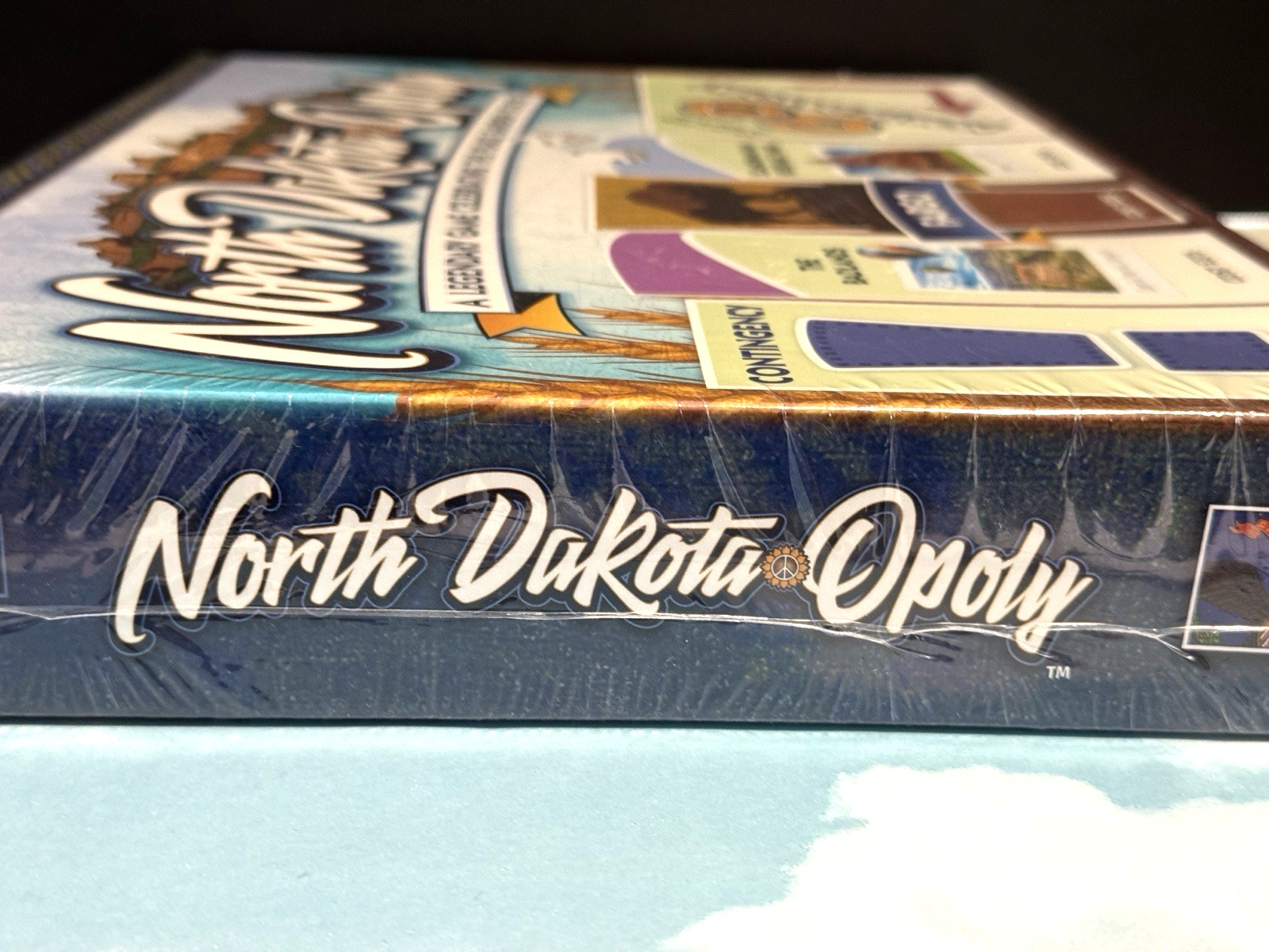 North Dakota-Opoly Monopoly style board Game Celebrating Peace Garden State NEW