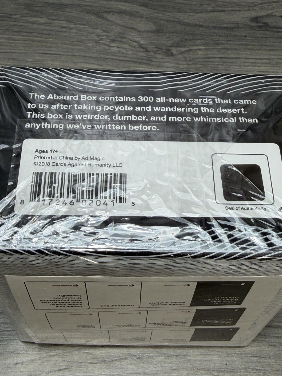 Cards Against Humanity Absurd Box Expansion Deck 300 Cards 2018 New Sealed Box