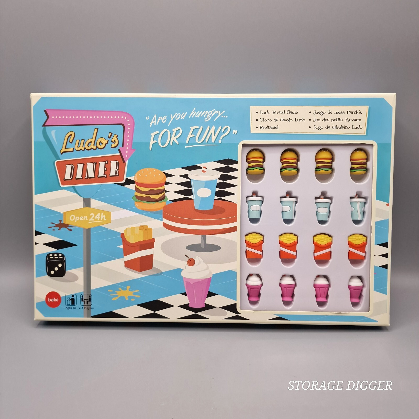 Ludo’s Diner Board Game Tabletop For Family & Friend Game Nights, 2-4 Players