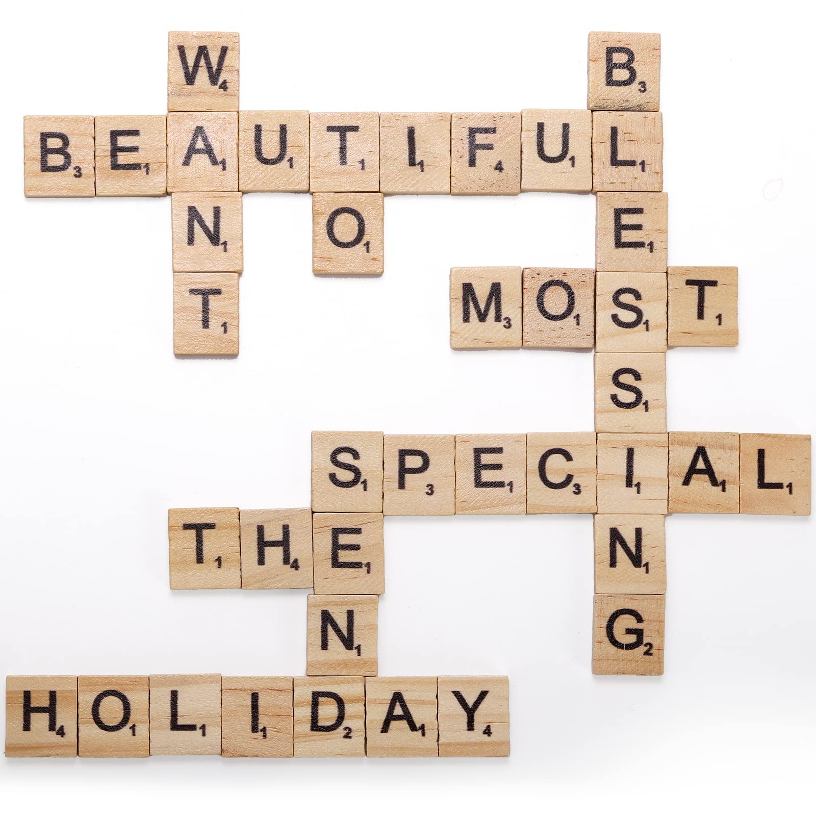 1000PCS Wood Scrabble Letters Wood Letter Tiles A-Z Capital Letters for Craft…