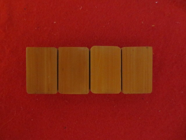 4 bone on bamboo Flower Mah Jongg Tiles -sequential 1-4 (G) Crafts/Replacements