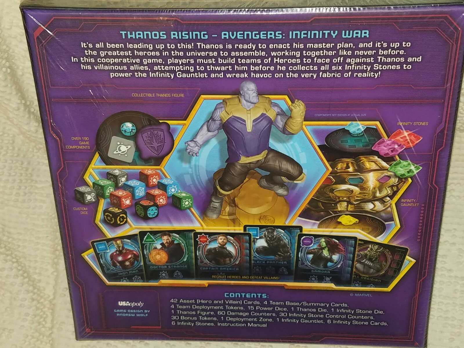 New Thanos Rising Marvel Avengers Infinity War Board Game Fate Universe USAopoly