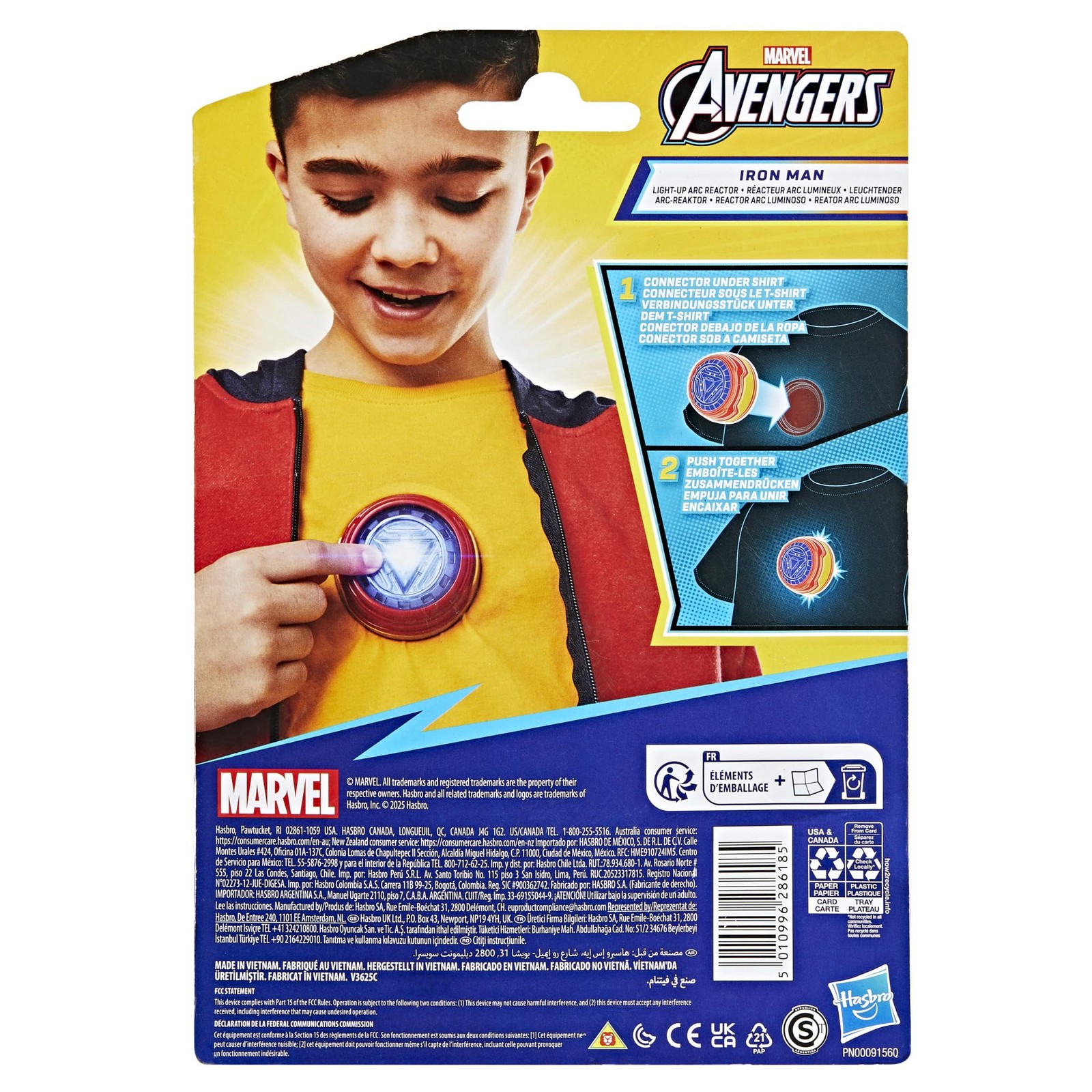 Iron Avengers Man Light Up Arc Reactor Electronic Roleplay Toy Marvel