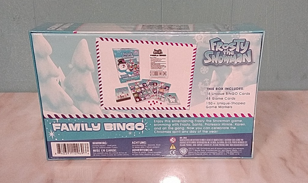Frosty The Snowman Family Bingo Game Set New Sealed 8+ Years 2-18 Players