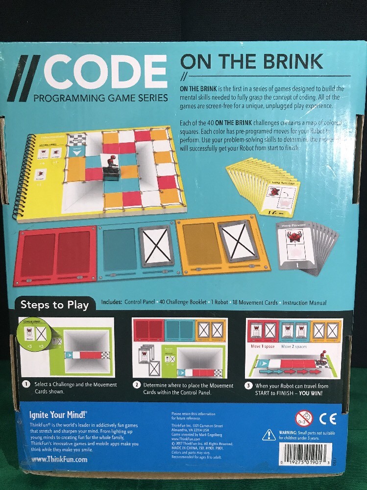 Coding Board Game: On The Brink Top Quality ORIGINAL Think Fun By true FF SHIP