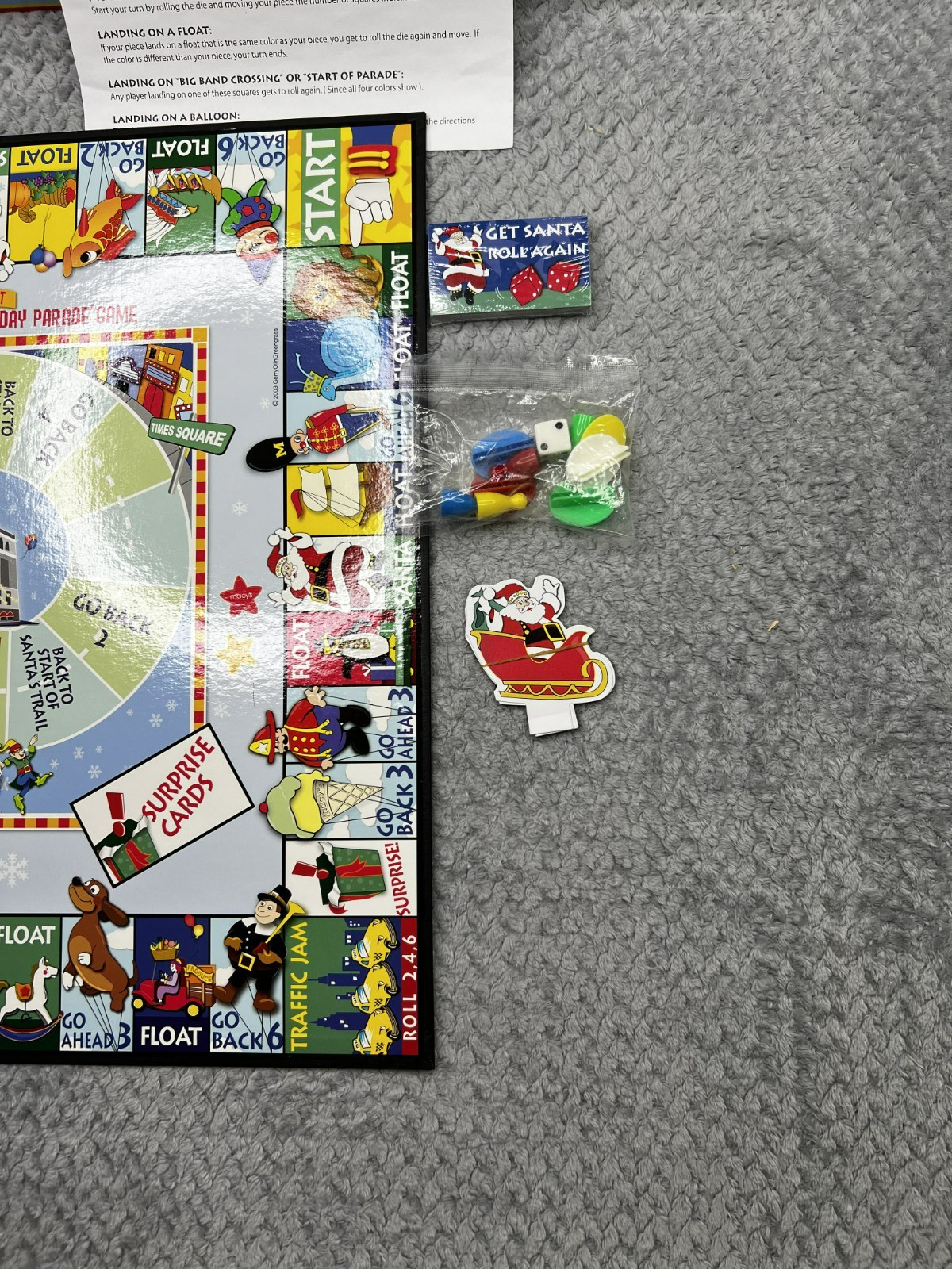 The Great Macy’s Thanksgiving Day Parade Board Game (2003) Complete