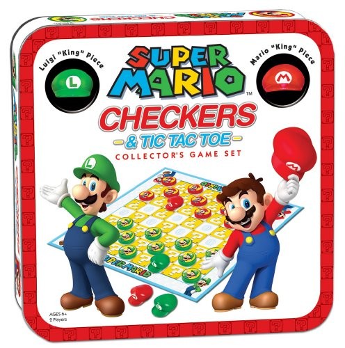 Nintendo Super Mario Checkers/Tic Tac Toe Combo Board Game