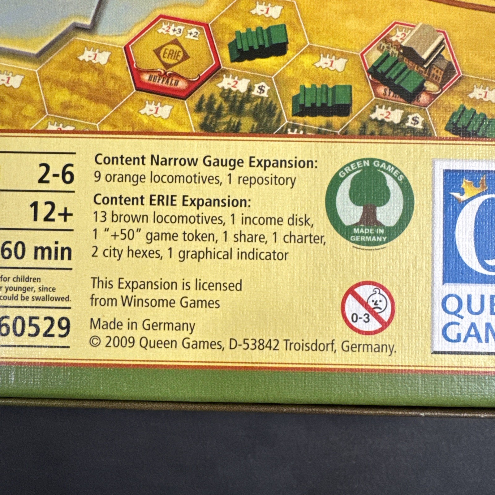 Queen Boardgame Chicago Express: Narrow Gauge & Erie Expansions Box New