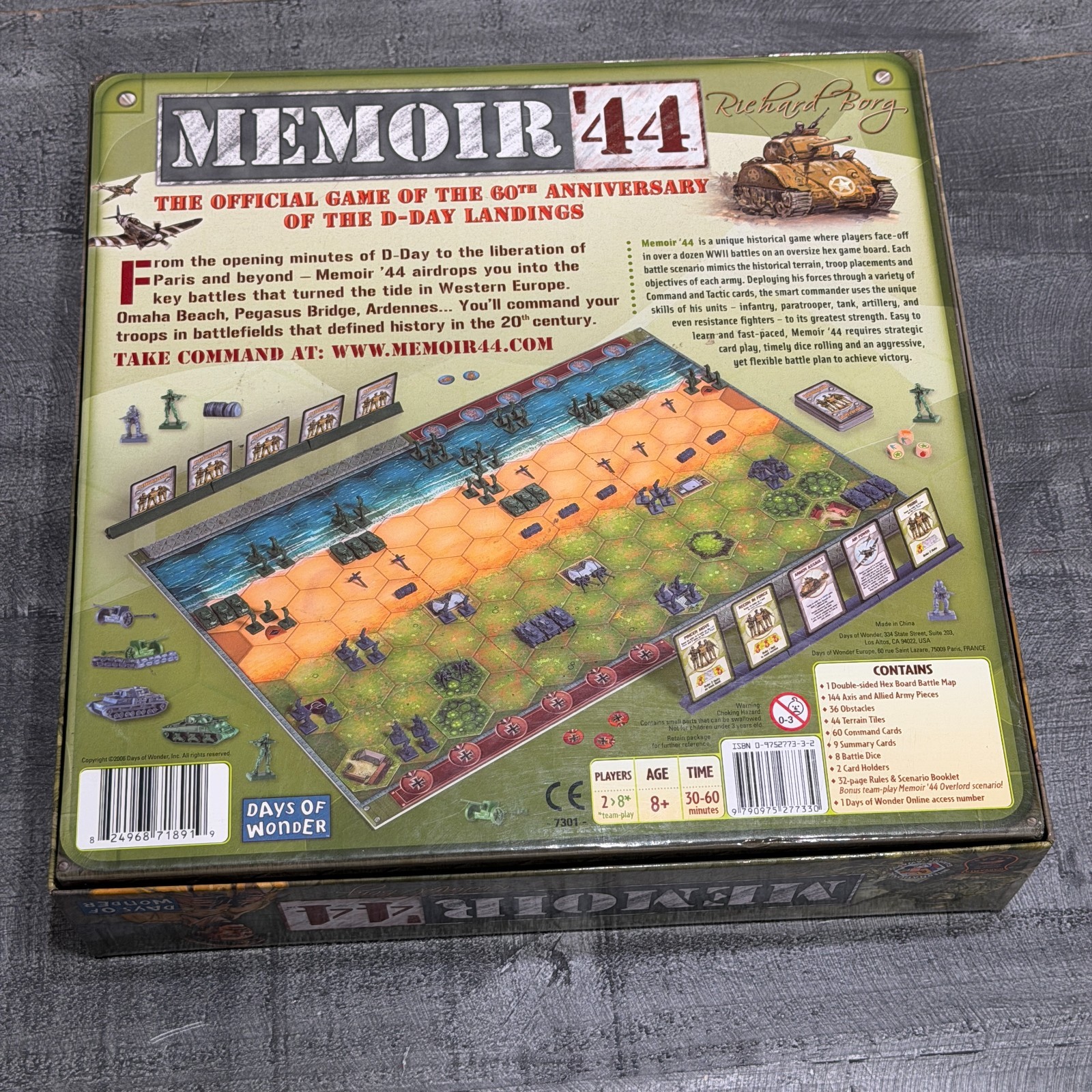 MEMOIR ’44 Days of Wonder (2004) Board Game – 7301 Richard Borg – FLAWLESS!