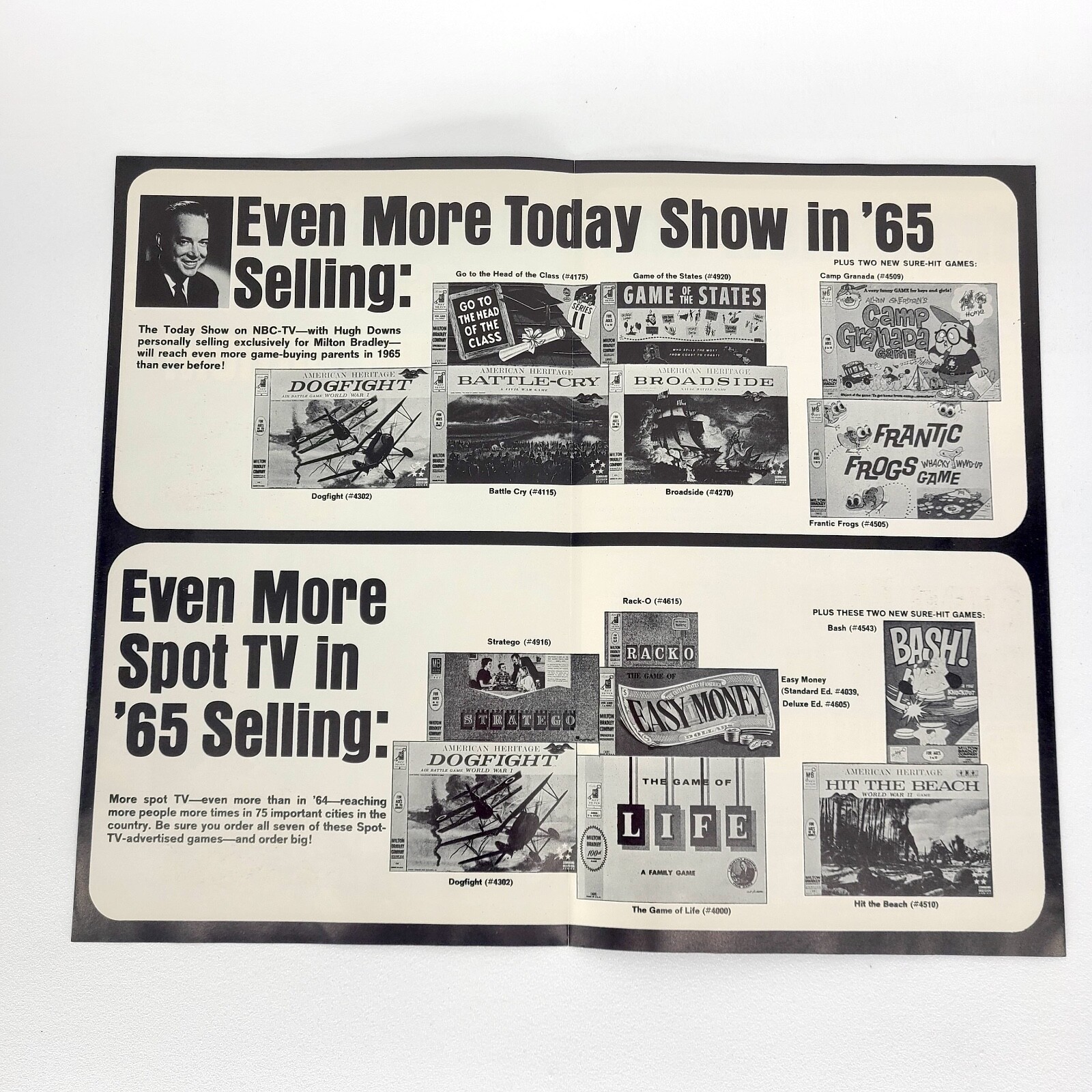 1965 Milton Bradley Vintage Toy Ad Board Games Candy Lane Operation Mystery Date
