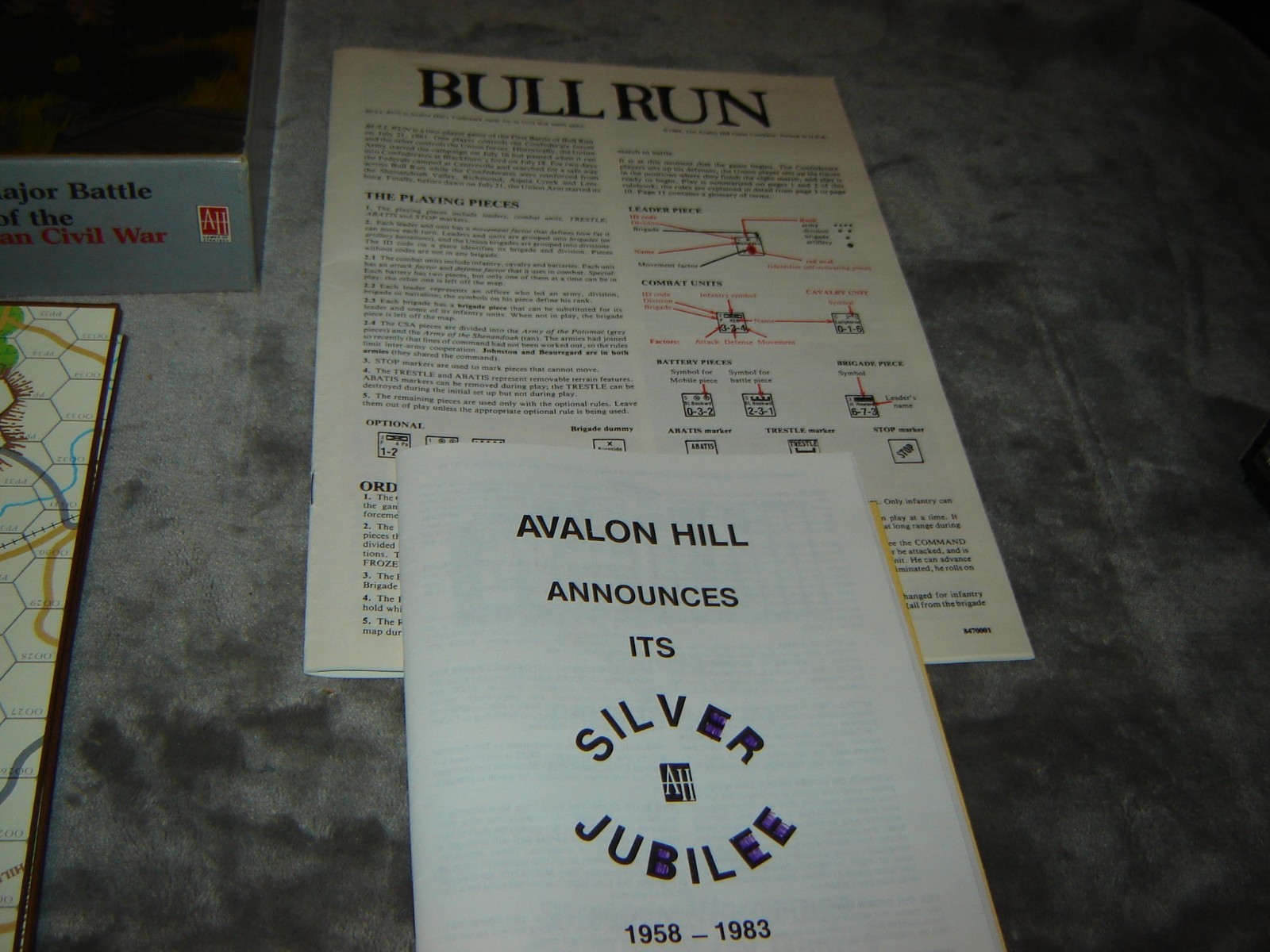Avalon Hill Game Co. #847 Bull Run UNPUNCHED Never Played Excellent Cond NICE