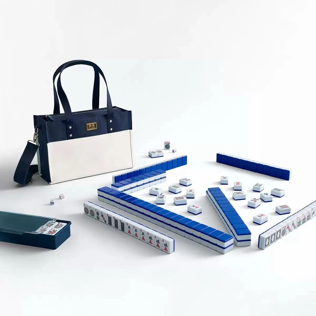 Winning Solutions American Mahjong Set 166 Tiles Tote Bag Dice Trays Travel Game