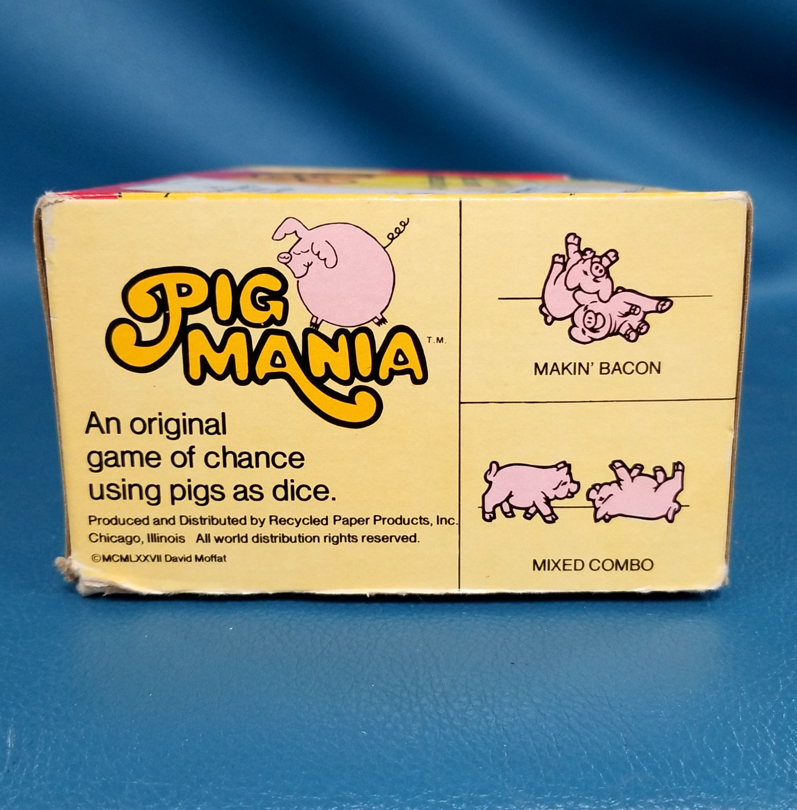 Vintage 1977 Pig Mania Original Game of Chance Family Game Night
