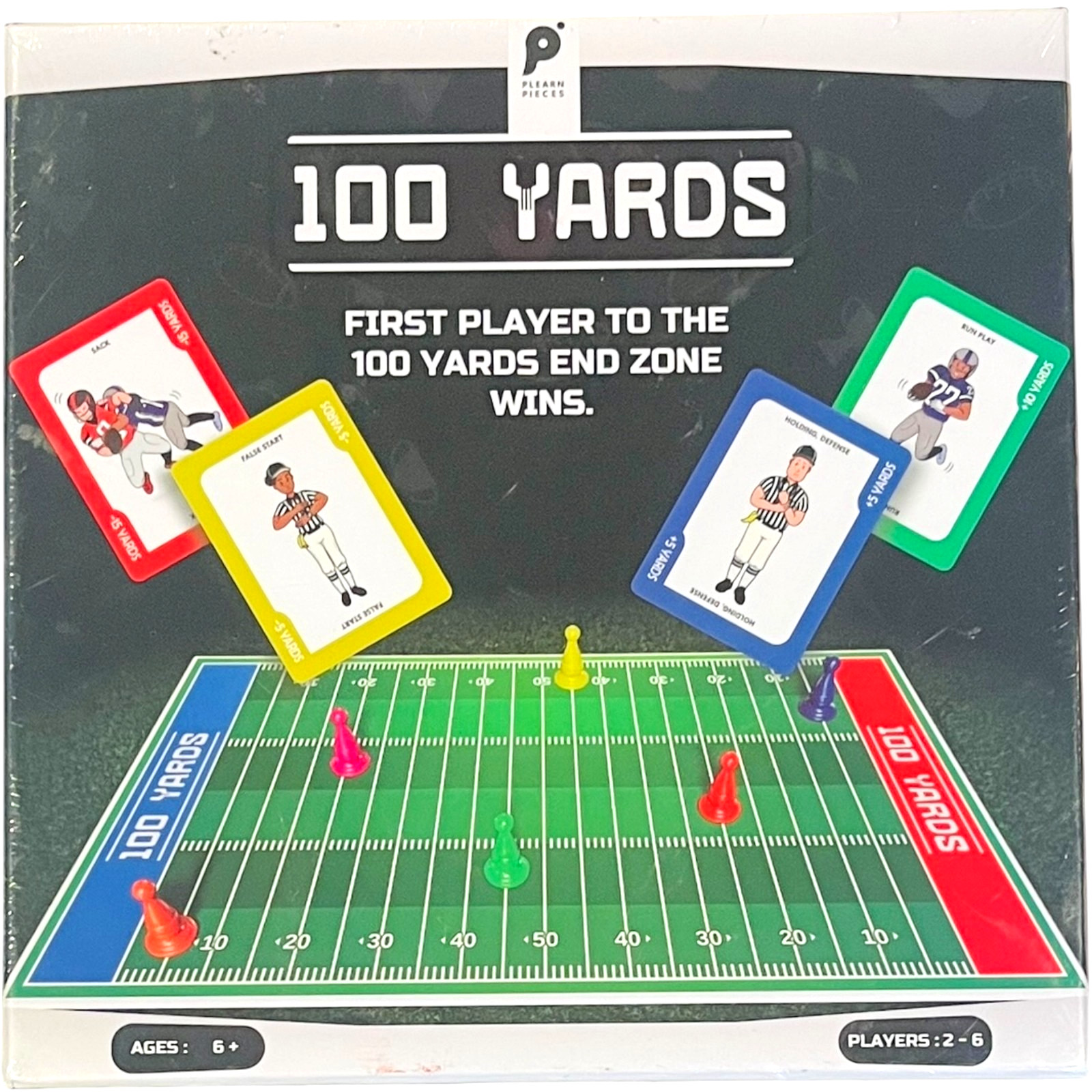 Plearn Pieces 100 Yards Family Football Game 1st Player To 100 Yards End Zone