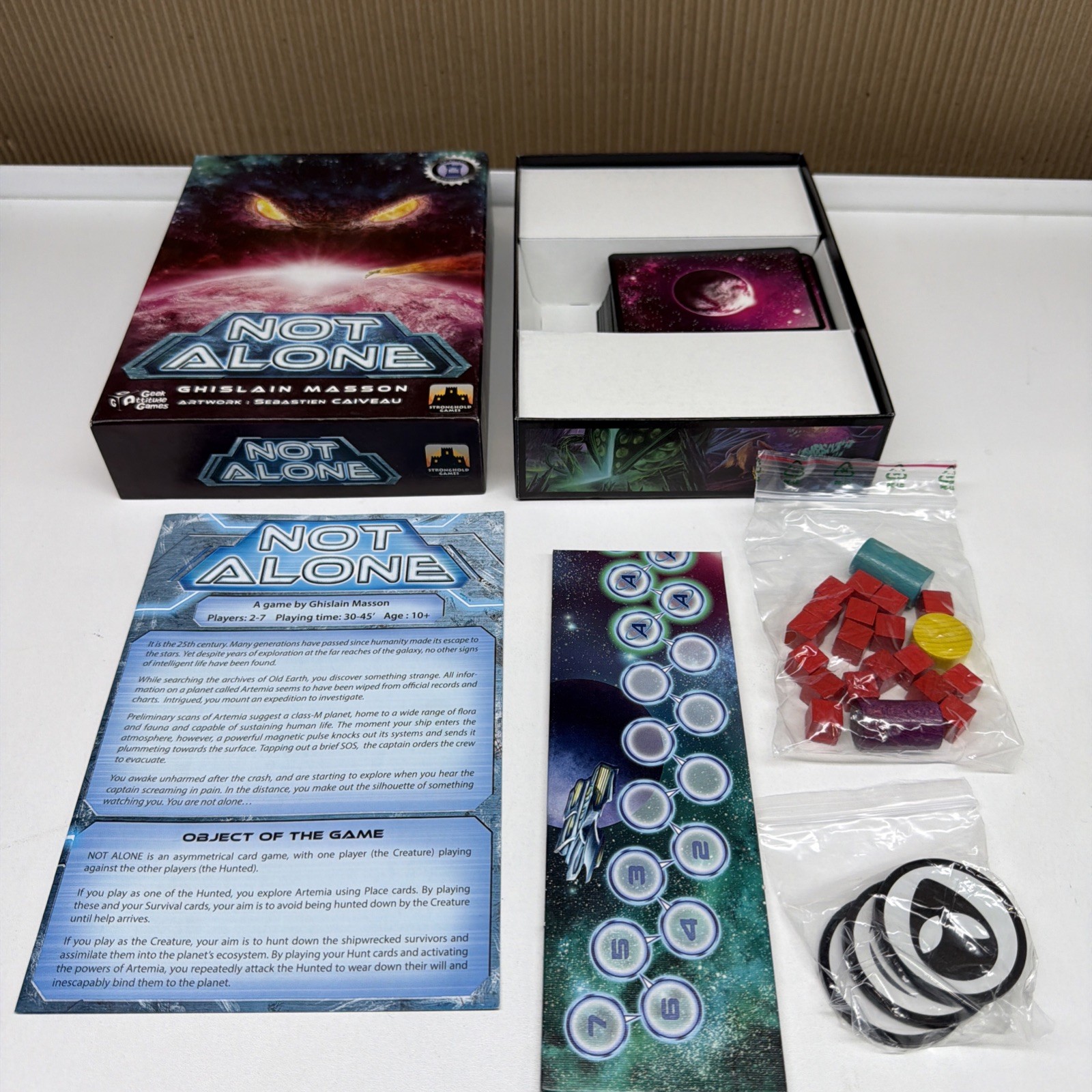 Not Alone – Sci-fi Horror Card Strategy Board Game Stronghold Games Rare OOP