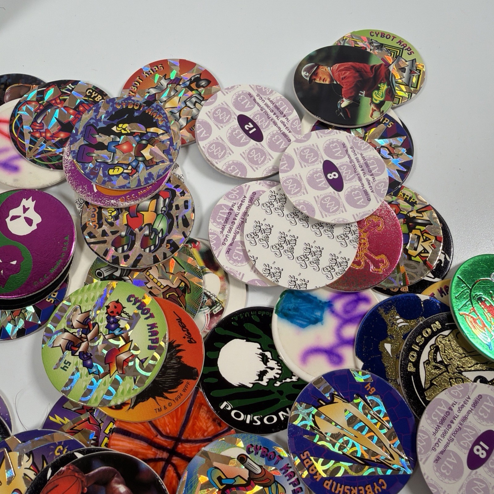 Vintage Pog Lot – Rocket Ship Container A13 Big Foot Slammer Collection