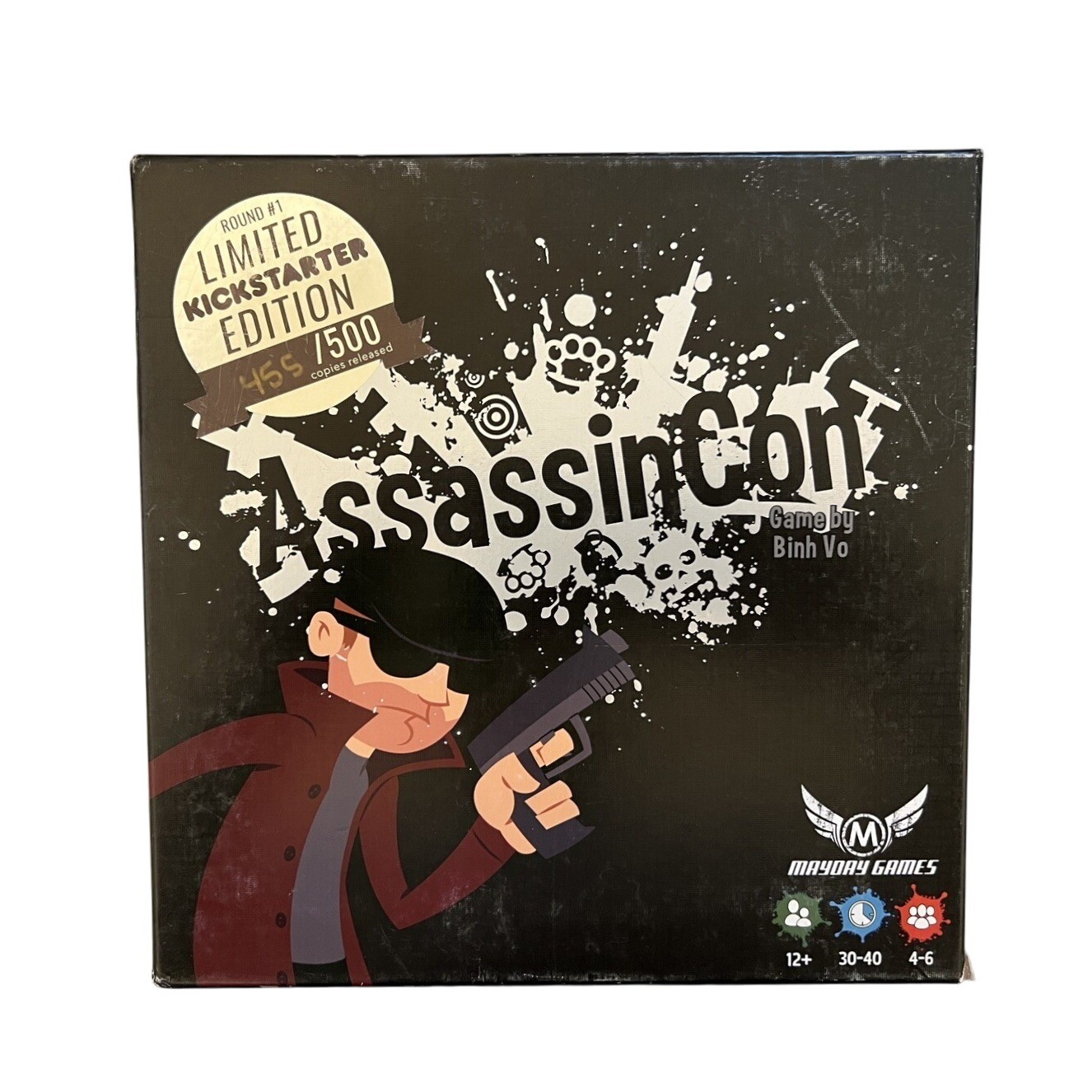 Assassin Con Game – Mayday Games – Limited Kickstarter Edition 455/500 Complete
