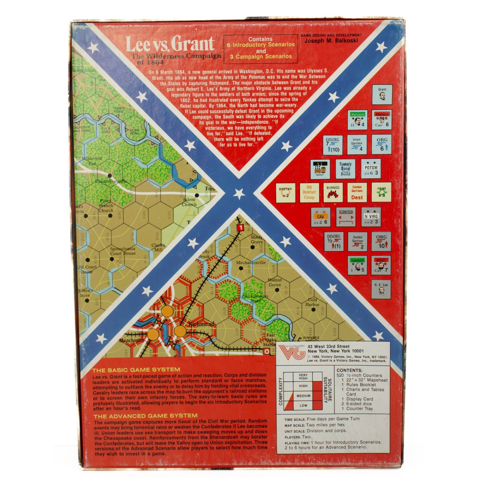 Lee vs. Grant: The Wilderness Campaign of 1864 – Pieces 100% Complete NO TRAY