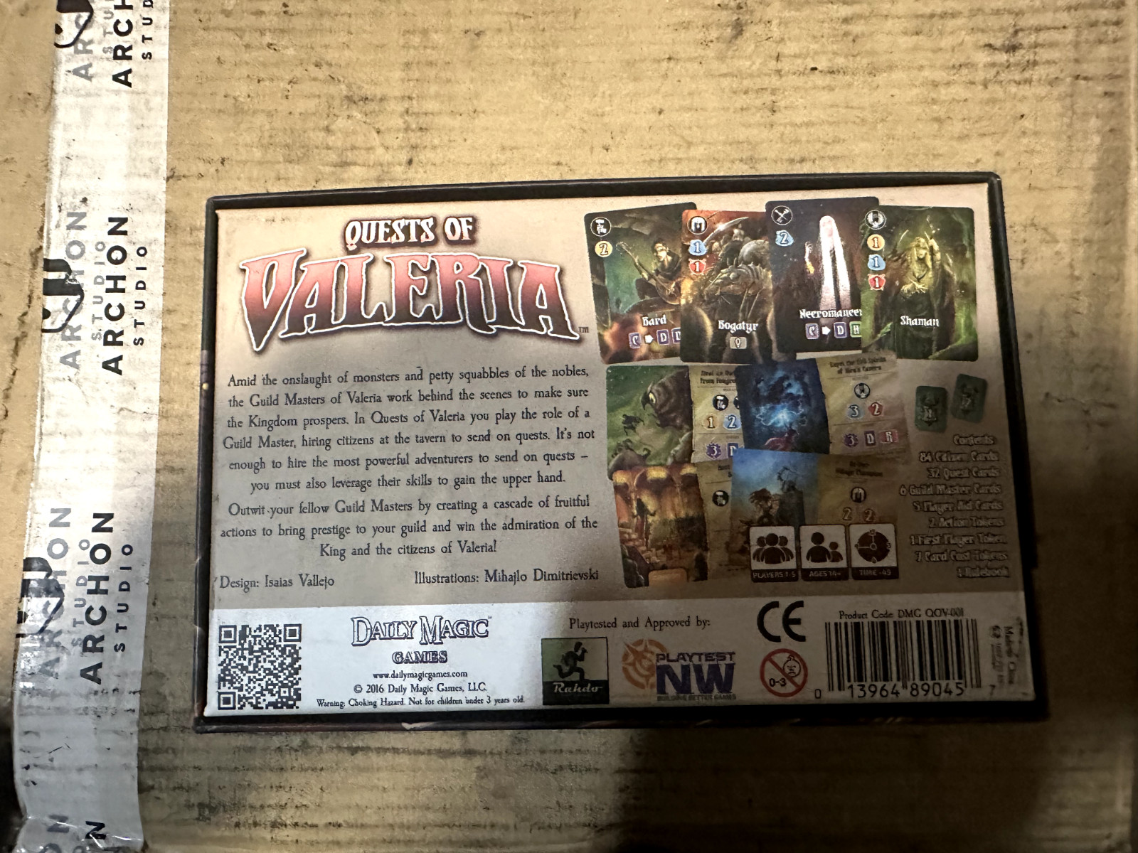 Quests of Valeria Board Card Game NEW SEALED FREE SHIPPING